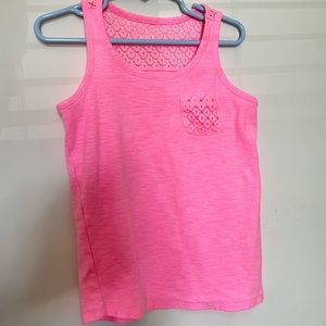 Girls pink tank top (Small/6-6X)